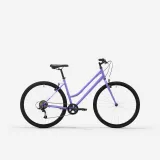 ROCKRIDER Trekingový bicykel EXPL 50 s nízkym rámom fialový S · záber 1
