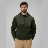 Pánský sherpa regular fleece s kapucí - khaki · záber 1