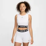 Dámské tréninkové tričko s krátkým rukávem NIKE PRO DF 365 CROP TANK-100 WHITE BLACK · záber 2