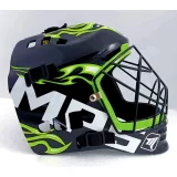Florbalová helma MPS PRO FLAME - Black Green · záber 2