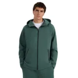 Pánská mikina se zipem 4F SWEATSHIRT M1865-WAW25TSWSM1865-41S-GREEN · záber 1
