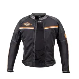 Letná moto bunda W-TEC 2Stripe Farba čierno-béžovo-oranžová II, · záber 4