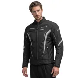 Letná pánska moto bunda W-TEC Mirelio Farba šedo-modro-červená, · záber 4