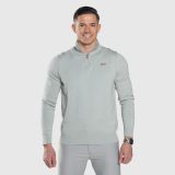 Kötött pulóver cipzárral Iron Aesthetics Tomas, sage zöld · záber 4