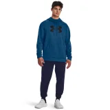 Pánská zateplená tréninková mikina s kapucí UNDER ARMOUR UA Armour Fleece Big Logo HD-BLU · záber 4
