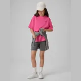 T-shirt loose hladké dívčí - růžové · záber 2