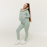 GymBeam Dámská mikina se zipem Limitless Eucalypt - Velikost: XXL | Barva: Zelená | Hmotnost: 0,55 kg | Balení: 34 · záber 3