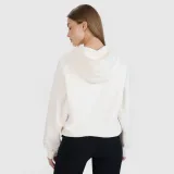 Dámská tepláková mikina cropped bez zapínání s kapucí 4F x Anna Lewandowska - bílá · záber 2