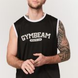 GymBeam Men‘s Varsity Tank Top Black - Méret: L | Szín: Fekete | Tömeg: 0,175 g | Csomag: 98 · záber 4