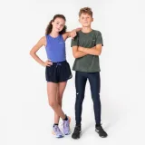 KIPRUN Dievčenské bežecké šortky Dry+ 900 2v1 priedušné čierne 12-13 r (149-159 cm) · záber 2