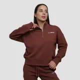 GymBeam Dámská mikina 1/2 Zip Agile Root - Velikost: XL | Barva: Hnedá | Hmotnost: 0,558 kg · záber 4