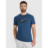 Pánské tričko s krátkým rukávem 4F TSHIRT M2359-WAW25TTSHM2359-46S-TEAL · záber 2