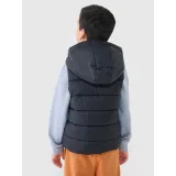 Chlapecká vesta s kapucí 4F JUNIOR VEST JACKET-JWSS25TVJAM169-20S-BLACK · záber 4