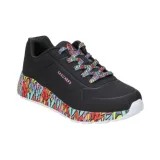 Dievčenská rekreačná obuv SKECHERS Uno Lite JGoldCrown Subtle Love Jr black multi · záber 1
