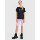 Dívčí tréninkové kraťasy 4F JUNIOR SHORTS FNK F0857-56S-LIGHT PINK · záber 2