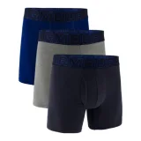 Pánské boxerky UNDER ARMOUR 3 PACK-UA PERFORMANCE COTTON - SOLID 6 inch-NVY · záber 1