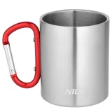 Nils Kempingový hrnek Camp NC17110 s karabinou 300ml červený (VÝPRODEJ) · záber 2