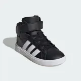 Juniorská rekreační obuv ADIDAS Grand Court Mid Jr core black cloud white core black · záber 4