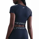 Dámske tréningové tričko s krátkym rukávom NIKE PRO W NP DF SS TOP TT GRX MIDNIGHT NAVY FOOTBALLGREY WHITE · záber 3
