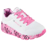 Dívčí rekreační obuv SKECHERS Uno Lite Lovely Luv white hot pink · záber 1