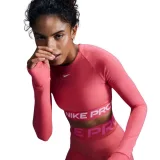 Dámské tréninkové tričko s dlouhým rukávem NIKE PRO DF 365 CROP LS-629 ASTER PINK WHITE · záber 3