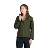 Dámská turistická softshellová bunda NORTHFINDER TIFFANI-300darkgreen · záber 3