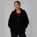 Fleece sherpa loose so stojačikom dámsky - čierny · záber 1