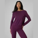 Dámský regular modalový longsleeve - fialový · záber 1