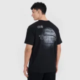 Pánské tričko oversize s potiskem - černé · záber 2