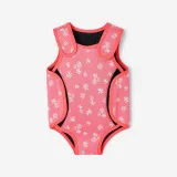 DECATHLON Detská neoprénová kombinéza Bodywarm Mini 2 mm na suchý zips ružová 12-18 m (73-81 cm) · záber 1