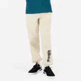 PUMA Detské joggingové nohavice PUMA béžové s nápisom 5-6 r (116 cm) · záber 1
