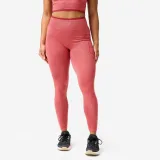 DOMYOS Dámske fitness legíny bezšvové červeno-ružové M - W30 L31 · záber 1
