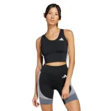 Dámské tréninkové tílko ADIDAS WE 3S CROP TANK BLACK WHITE · záber 1