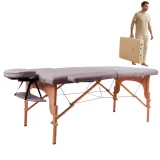 Masážne lehátko inSPORTline Taisage 186x70x62-84 cm 2-dielne drevené · záber 1