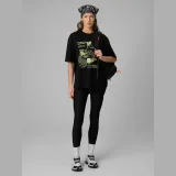 T-shirt loose s potlačou dámsky - čierny - Farba: čierna · záber 6