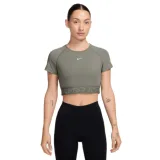 Dámské tréninkové tričko s krátkým rukávem NIKE PRO W NP DF SS CROP TOP TT GX-320-Khaki · záber 1