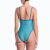 Női egyrészes fürdőruhák NIKE SWIM Ripple Texture BLEACHED TURQ · záber 3