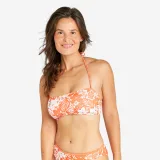 DECATHLON Bandážový vrchný diel plaviek Lori Borneo oranžový 80D · záber 1
