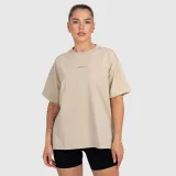 Dámské oversized tričko Iron Aesthetics Fit club, washed beige · záber 2