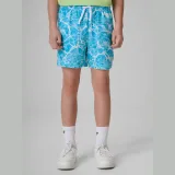 Plážové boardshorty chlapčenské - modré - Farba: modrá · záber 2