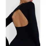 Dámské tréninkové tričko s dlouhým rukávem 4F LONGSLEEVE FNK F403-20S-DEEP BLACK · záber 5