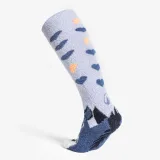 DECATHLON Detské jazdecké podkolienky Sweet&Warm veľ.32 – 37 bledofialové bez · záber 2