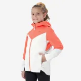 QUECHUA Detská nepremokavá bunda na turistiku MH500 7-15 rokov béžovo-oranžová 14-15 r (160-166 cm) · záber 1