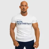 Pánske fitness tričko Iron Aesthetics Be Stronger, biele · záber 1