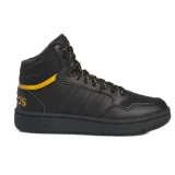 Chlapecké kotníkové zimní boty ADIDAS Hoops 3.0 Mid K core black core black preloved yellow · záber 1