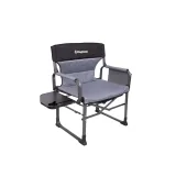 Kempingová skládací židle KING CAMP s opěrkami ASH C10 XXL - černo-šedá · záber 1