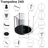 DOMYOS Trampolína 240 dolná časť nôh do L – náhradný diel bez · záber 2