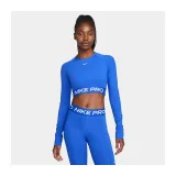 Dámské tréninkové tričko s dlouhým rukávem NIKE PRO PRO DF 365 CROP LS-405-Blue · záber 2