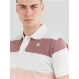 Pánské polo tričko s krátkým rukávem FUNDANGO Incognito Stripe Poloshirt-311-powder stripe · záber 4