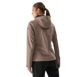 Dámská turistická bunda 4F SOFTSHELL JACKET-AW23TSOFF152-82S-LIGHT BROWN · záber 3